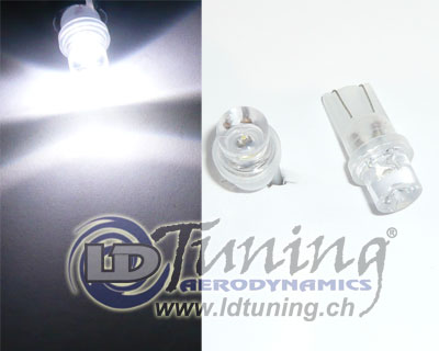 T10  "1 LED"  BLANC (2 pcs)